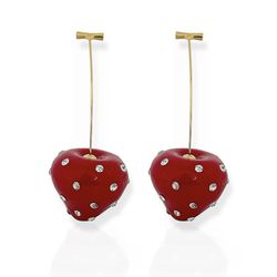 BRINCO FOLHEADO A OURO 18K MORANGO BRILHANTE - BRI... - Gabriela Ribeiro