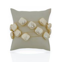 PULSEIRA FOLHEADO A OURO 18K PEROLA ORGANICO - PU... - Gabriela Ribeiro