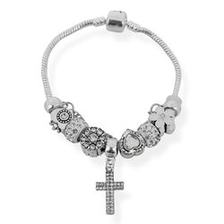 PULSEIRA FOLHEADO A PRATA INSPIRACAO COM BERLOQUES... - Gabriela Ribeiro