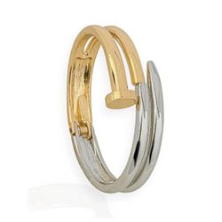 BRACELETE FOLHEADO A OURO 18K E PRATA PREGO MIX DE... - Gabriela Ribeiro