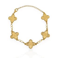 PULSEIRA FOLHEADO A OURO 18K INSPIRAÇÃO TREVOS - ... - Gabriela Ribeiro