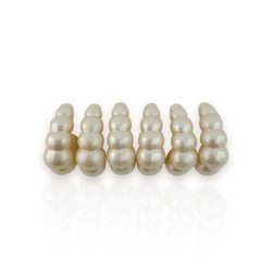 TRIO DE BRINCOS FOLHEADOS A OURO 18K PEROLAS - BRI... - Gabriela Ribeiro