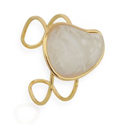BRACELETE FOLHEADO A OURO 18K GOTA G MADREPEROLA -... - Gabriela Ribeiro