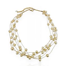 COLAR CURTO FOLHEADO A OURO 18K MINI PEROLAS - CO... - Gabriela Ribeiro