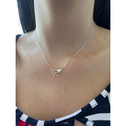 Colar Corrente Eu Amo VC Prata 925 - GCL02J - GALA JOIAS