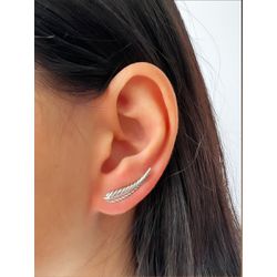 Brinco Earcuf Folha Prata 925 - GB39B - GALA JOIAS
