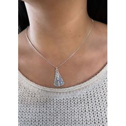Pingente Com Corrente Colar Nossa Senhora Prata 92... - GALA JOIAS
