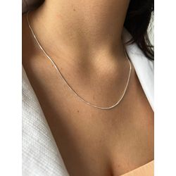 Colar Corrente Veneziana 45 Cm Fio Medio Prata 925... - GALA JOIAS