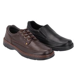 Combo 2 Pares Sapato Masculino Casual em Couro Gal... - GALWAYCALCADOS