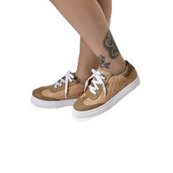 Tênis Feminino Casual Nude com Cadarço Galway 720S... - GALWAYCALCADOS