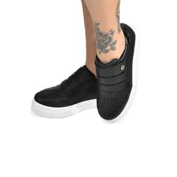 Tênis Feminino Casual Preto com Velcro Galway 721S... - GALWAYCALCADOS