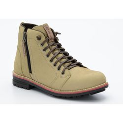 Bota Coturno Masculina em Couro Areia Galway 7051 ... - GALWAYCALCADOS