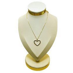 Colar Coração Semijoia Ouro - L1-LB191-070-81 - GAROA SEMIJOIAS
