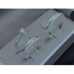 Par de Alianças Sirius Prata Namoro 4 mm - PRD-SI... - Gerlu Joias