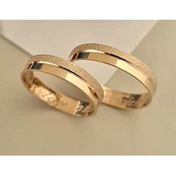 Par de Alianças Esperança 18K - ESP-4MM-18K - Gerlu Joias
