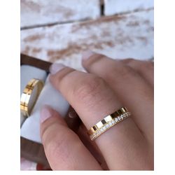 Par de Alianças Orion 18K - ORI-4MM-18K - Gerlu Joias