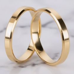 Par de Alianças Essenza 14K - ALC-ITALIANA-ESSENZA... - Gerlu Joias