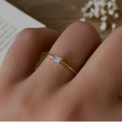 Anel Antares Ouro 18K Noivado - ANT-18K - Gerlu Joias