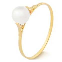 Anel Alcor Ouro 18K Pérola Noivado - ALC-OP-18K - Gerlu Joias
