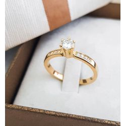 Anel Procyon Ouro 18K Noivado - PRC-18K - Gerlu Joias