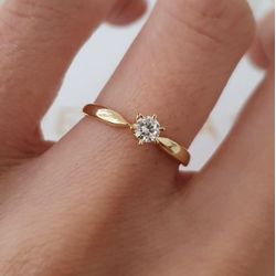 Anel Rigel Ouro 18K Noivado - RGL-18K - Gerlu Joias