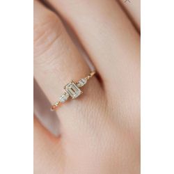 Anel Spica Ouro 18K Noivado - SPI-18K - Gerlu Joias