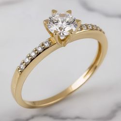 Anel Aldebaran Ouro 14K Noivado - ALB-14K - Gerlu Joias