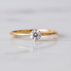 Anel Antares Ouro 14K Noivado - ANT-14K - Gerlu Joias