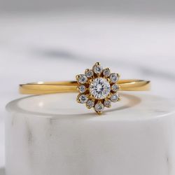 Anel Solitário Betelgeuse Ouro 18K - AN-Betelgeuse... - Gerlu Joias