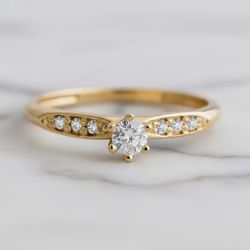 Anel Cosmos 14K Noivado - COS-OA-14K - Gerlu Joias