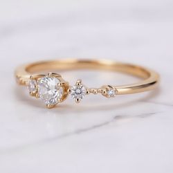 Anel Fomalhaut Ouro 14K Casamento - FOM-14K - Gerlu Joias