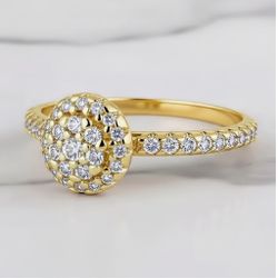Anel Lírio Casamento Ouro 18K - AN-Lírio-18K - Gerlu Joias