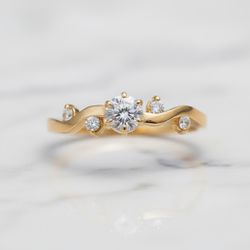 Anel Pollux Ouro 14K Casamento - PLX-14K - Gerlu Joias