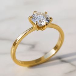 Anel Sirius Ouro 14K Casamento - SIR-14K - Gerlu Joias