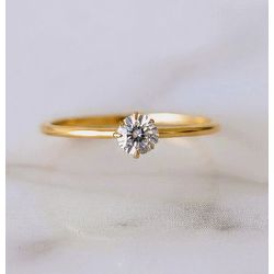 Anel Antares Ouro 14K Noivado - ANT-14K - Gerlu Joias