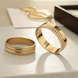 Par de Alianças Lyra 18K - LYR-5MM-18K - Gerlu Joias