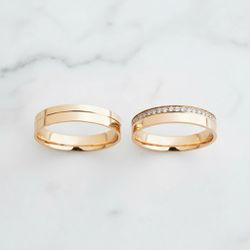 Par de Alianças Orion 18K - ORI-4MM-18K - Gerlu Joias