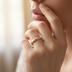 Par de Alianças Tradicional em Ouro 14K e Prata 5 ... - Gerlu Joias