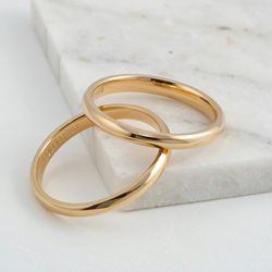 Par de Alianças Serena 18K Rosé - ALC-SERENA-18K - Gerlu Joias