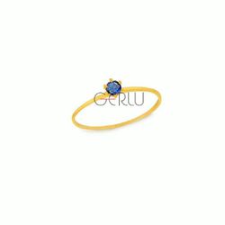 Anel Solitário Ouro 14K - AN48-14K - Gerlu Joias
