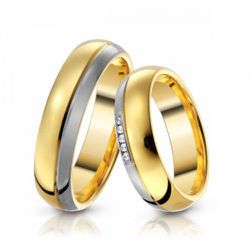 Par de Alianças de Casamento Ouro 18K - A01OB-18K - Gerlu Joias