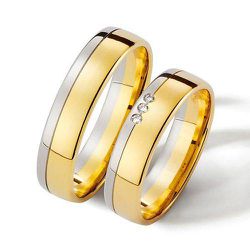 Par de Alianças de Ouro 18K de Casamento 7 mm - AL... - Gerlu Joias