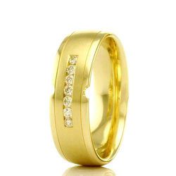 Par de Alianças de Noivado em Ouro 18K 6,5 mm - AL... - Gerlu Joias
