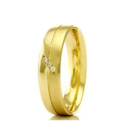 Par de Alianças de Casamento em Ouro 18K - AL18K-6... - Gerlu Joias