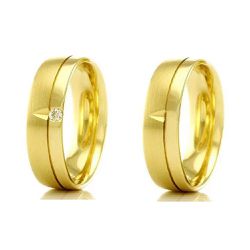 Par de Alianças Trabalhado em Ouro 18K - AL18K-70 - Gerlu Joias
