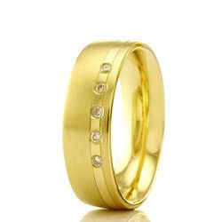 Par de Alianças de Casamento em Ouro 18K Trabalhad... - Gerlu Joias