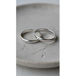 Par de Alianças Aquila Prata Namoro - AQP12345 - Gerlu Joias