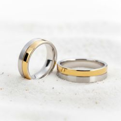 Par de Alianças Barcelona - PCRO-5PR14K - Gerlu Joias