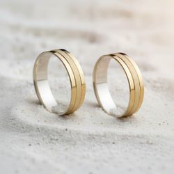 Par de Alianças Mista - ALPO-1 - Gerlu Joias