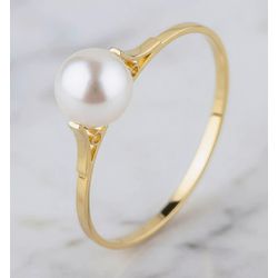 Anel Alcor Ouro 14K Pérola Noivado - ALC-OP-14K - Gerlu Joias